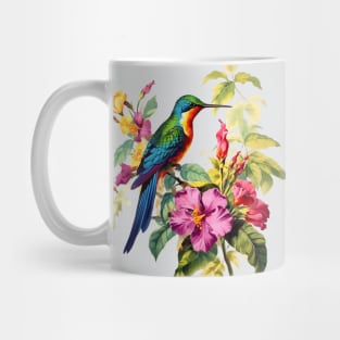 Vintage Hummingbird Illustration Backyard Bird Watchers Mug